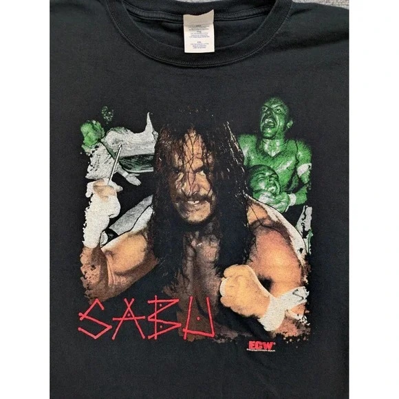 Sabu ECW Extreme Championship Wrestling T Shirt Mens‎ XXL Black Homicidal RARE - Picture 4 of 14